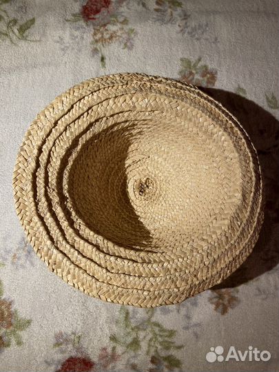 Соломенная шляпа детская