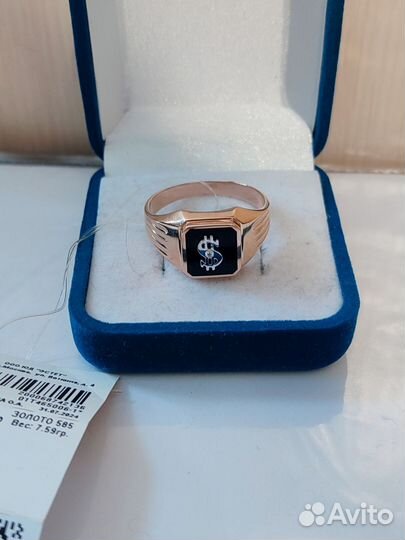 Новая золотая печатка 585 пробы, р.23, вес 7,59гр