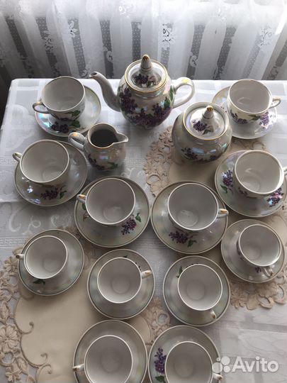Чайный сервиз Дулево СССР сирень
