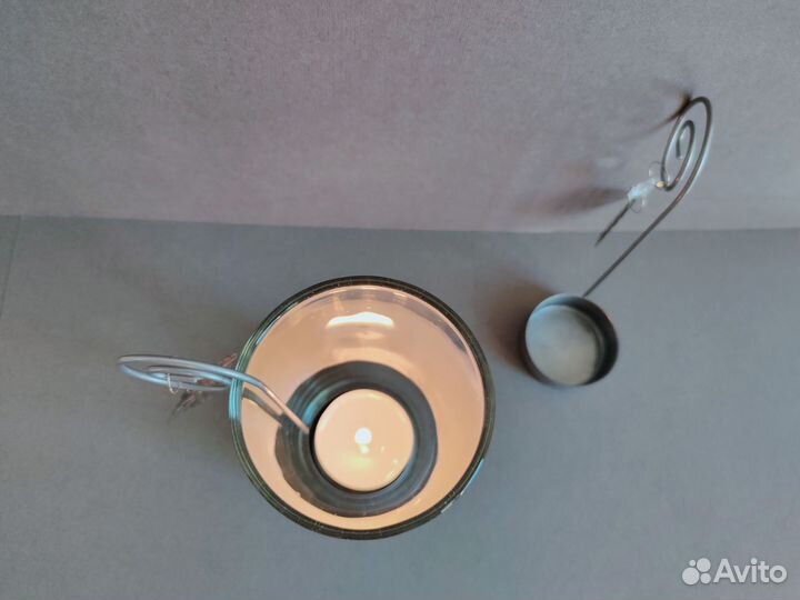 Подсвечник стеклянный Стакан для чайной свечи