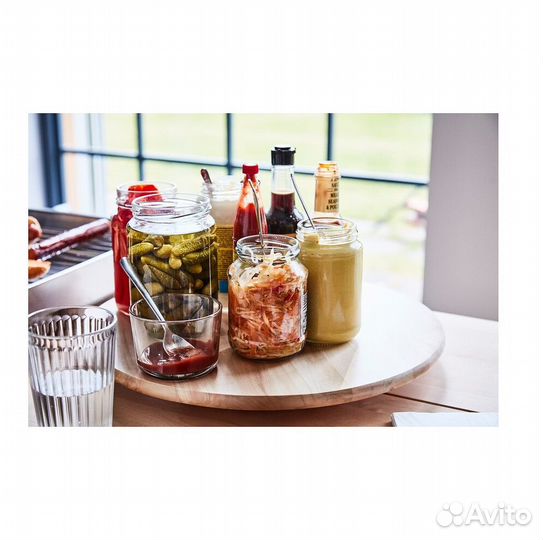 Поднос вращающийся массив дерева Икеа Снудда (ориг