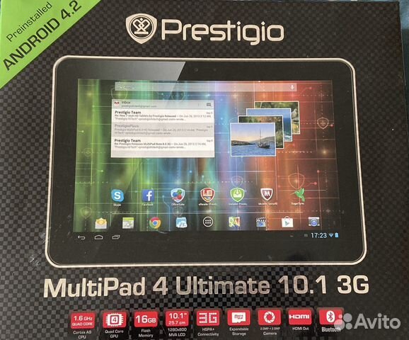 Планшет Prestigio MultiPad 4 Ultimate 10.1 3G