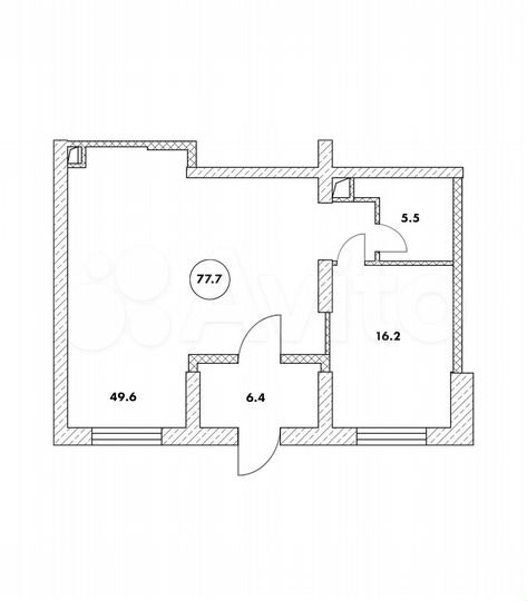 2-к. апартаменты, 77,7 м², 1/28 эт.