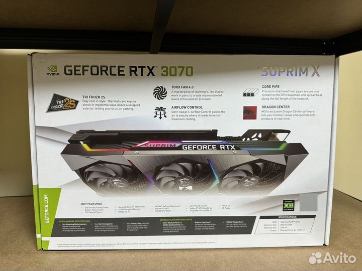 Новая Видеокарта MSI GeForce RTX 3070 suprim X
