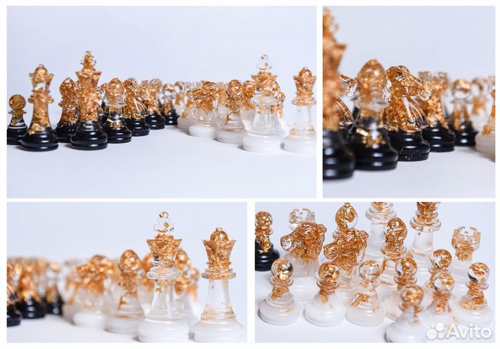 Шахматные фигуры из эпоксидной смолы шахматы