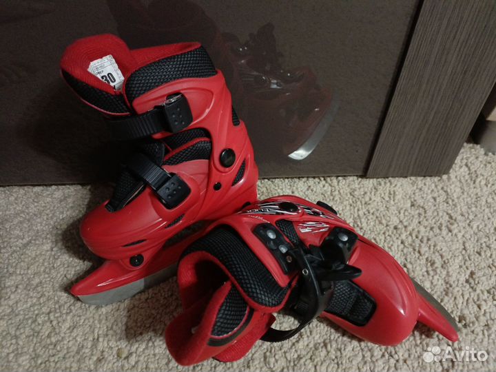 Коньки детские раздвижные 27 30 размер