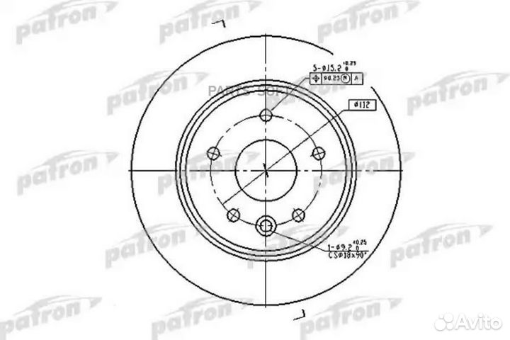 Patron PBD2794 Диск тормозной