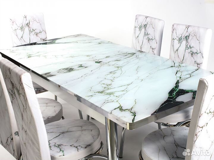 Стол раскладной и стулья 6 шт