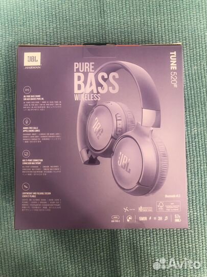 Беспроводные наушники jbl tune 520bt новые