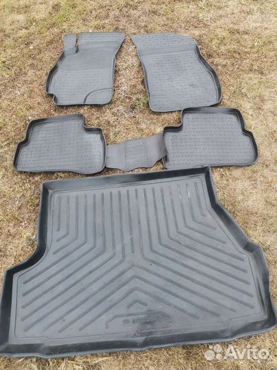 Резиновые ковры салона и багажника Accent Tagaz