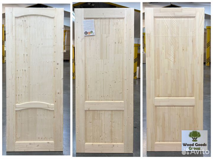 Двери межкомнатные из 100 массива сосны