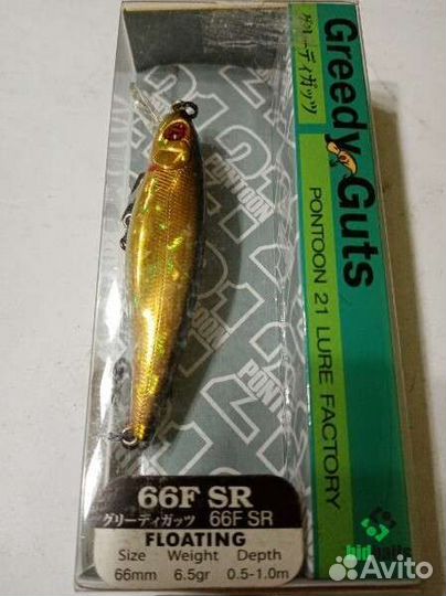 Воблеры 21 pontoon Greedy-guts 66F-SR 6.5g 66mm