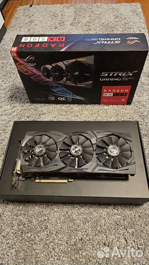 Видеокарта Asus Rog Strix RX-580 O8G Gaming 8Gb
