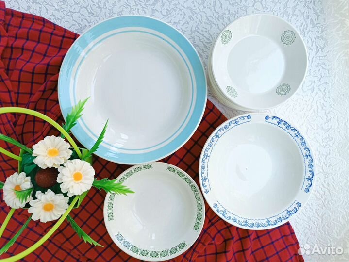 Тарелки глубокие СССР суповые розетки для варенья