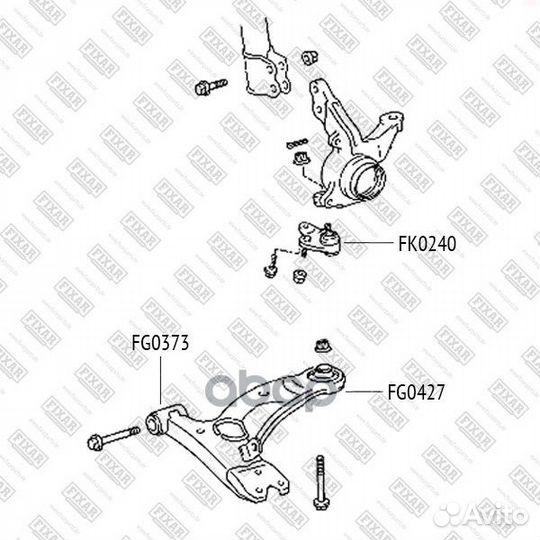 Опора шаровая нижняя левая/правая toyota Coroll