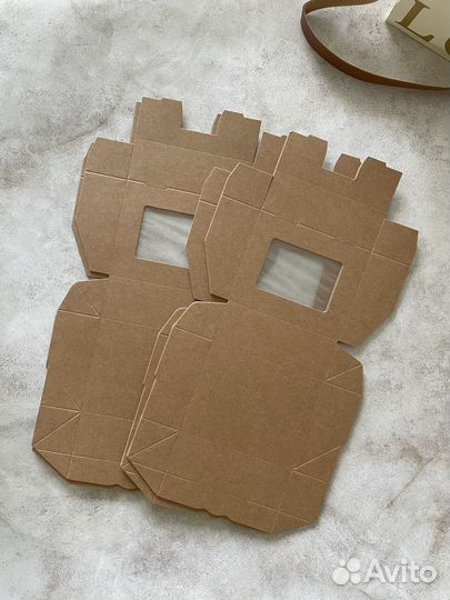 Крафт коробки с окошком