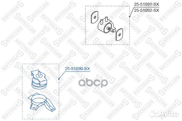 25-51090-SX подушка двс Hyundai Getz 1.1-1.6 0