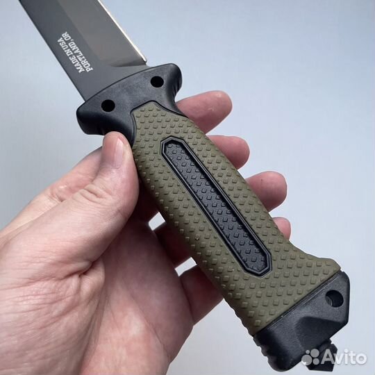 Нож походный Турист зеленый + ножны