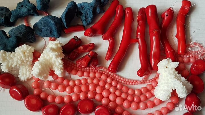 Натуральный коралл бусины