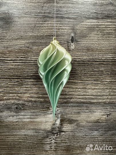 Елочная игрушка Сосулька с переходом 3D принтер