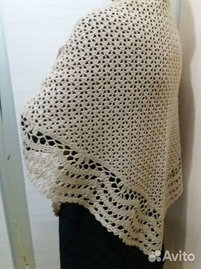 Шаль косынка вязанная крючком
