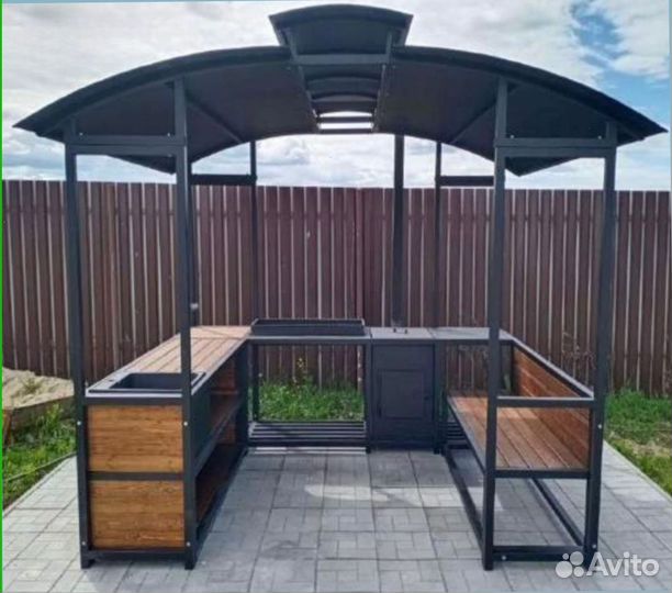 Мангал с крышей