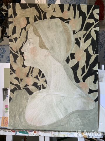 Графика. Картина «Девушка»