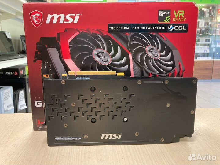 Видеокарта MSI GTX 1060 gaming X 3G 3гб