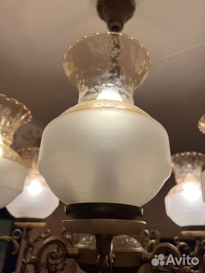 Люстра потолочная бронзовая
