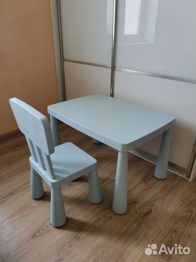 Детский стол и стул IKEA маммут