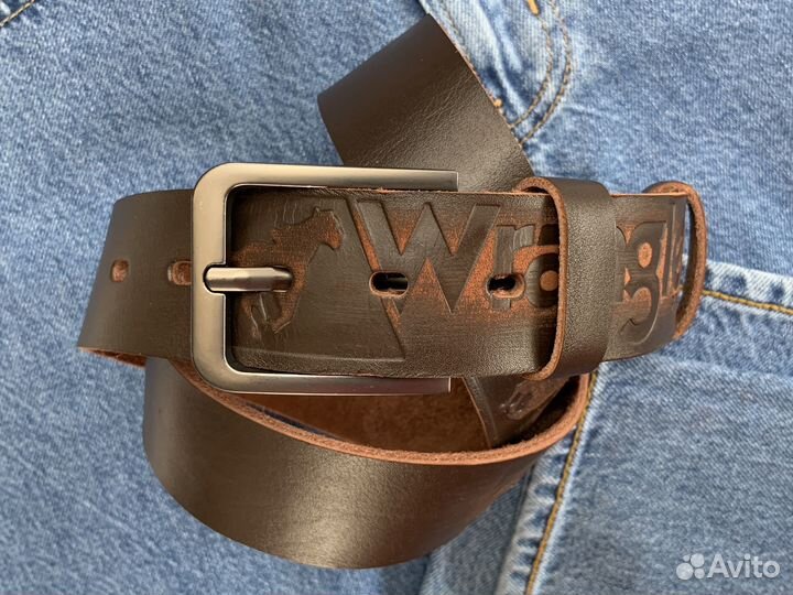 Ремень кожаный Wrangler Brown