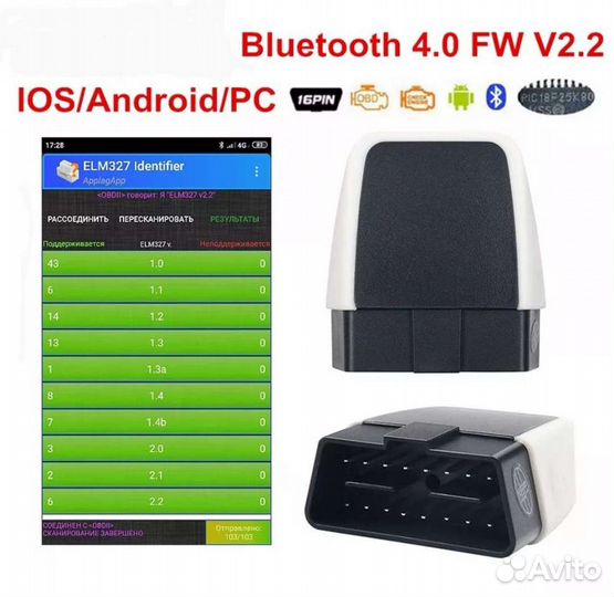 Лучшая версия ELM327 V2.2 Bluetooth 4.0