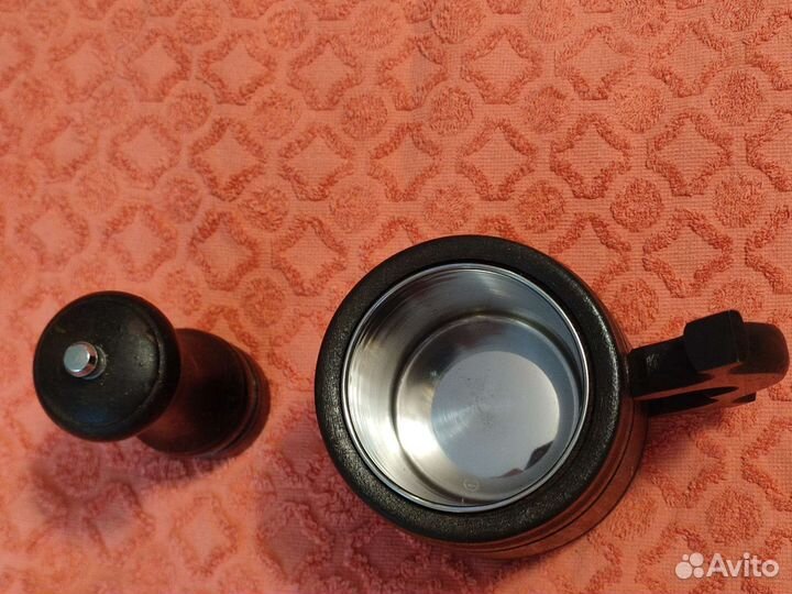 Термо кружка, мельница для специй дерево