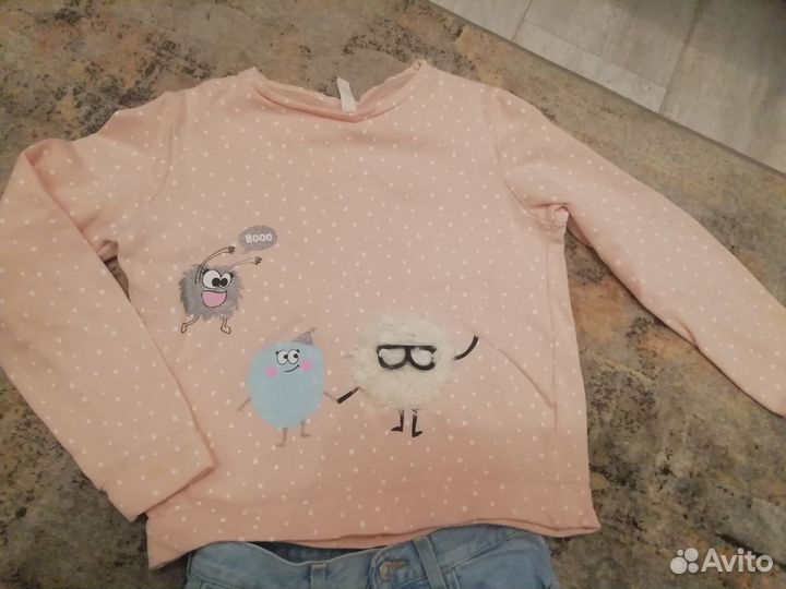 Джинсы и кофта на 146-152