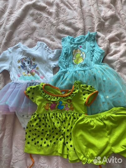 Большой пакет одежды для девочки 80-86