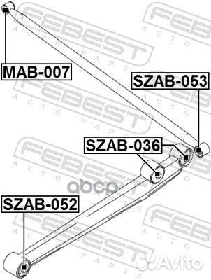 Сайленблок задней поперечной тяги (suzuki ignis