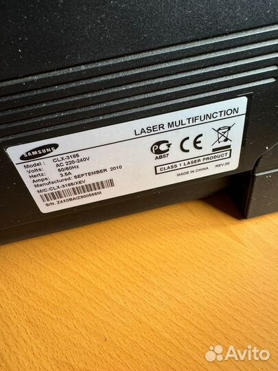 Принитер мфу Samsung CLX-3185 цветной