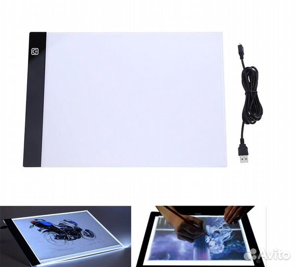 A4 Led доска для рисования 3 уровня подсветки