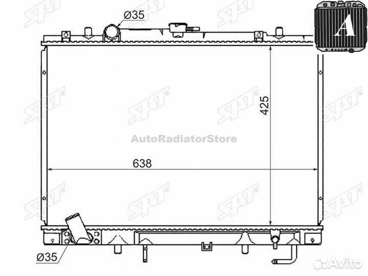 Радиатор Mitsubishi Delica 94-97 / Pajero Sport 96-08 / Challenger 96-01 / Montero Sport 96-00 ST100