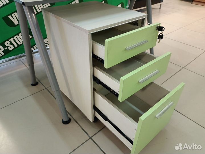 Комплекты - стол икея, тумба подкатная Б.У