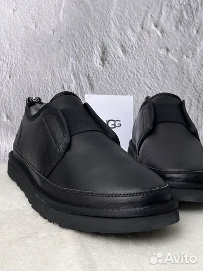 Ботинки Ugg Mens Slippers Flex Leather Black 47-48