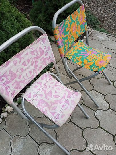 Стул складной туристический со спинкой бу