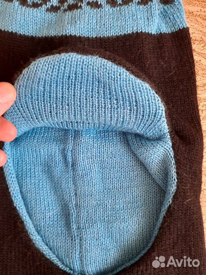 Шапка зимняя Балаклава с козырьком детская