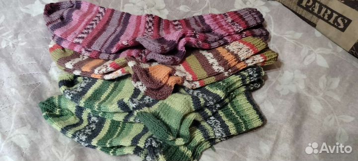 Носки ручной вязки шерстяные