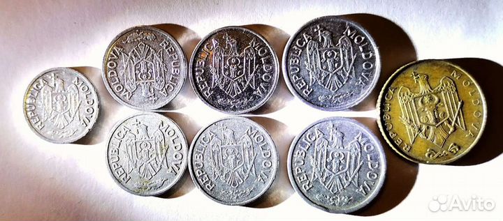 1, 5, 10, 25, 50 Bani бан 1993-2012, Молдова