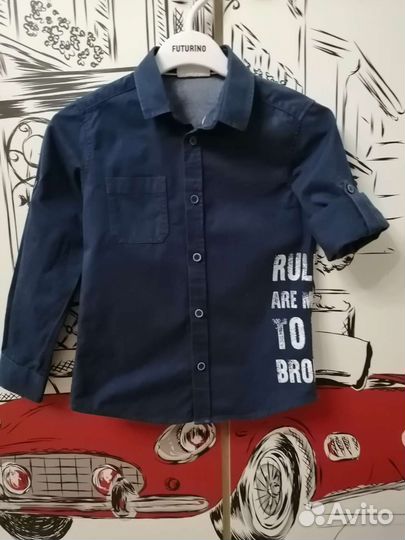 Рубашка acoola 110 синяя