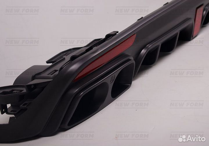 Диффузор с насадками Brabus Mercedes S222