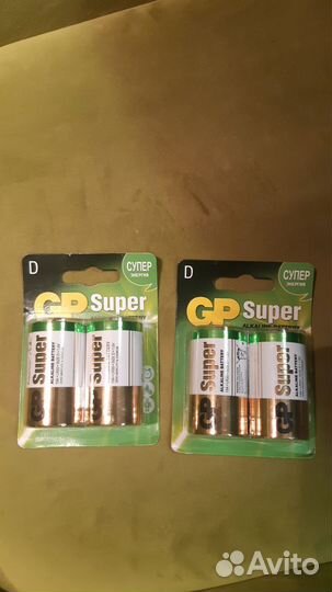 Батарейка щелочная LR20 Size D 1.5V GP Super