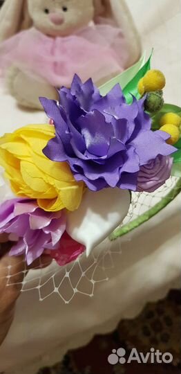 Ободок для волос ручной работы