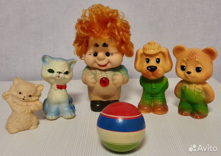 Игрушка Резиновая СССР Карлсон Филя Миша Кошка Мяч